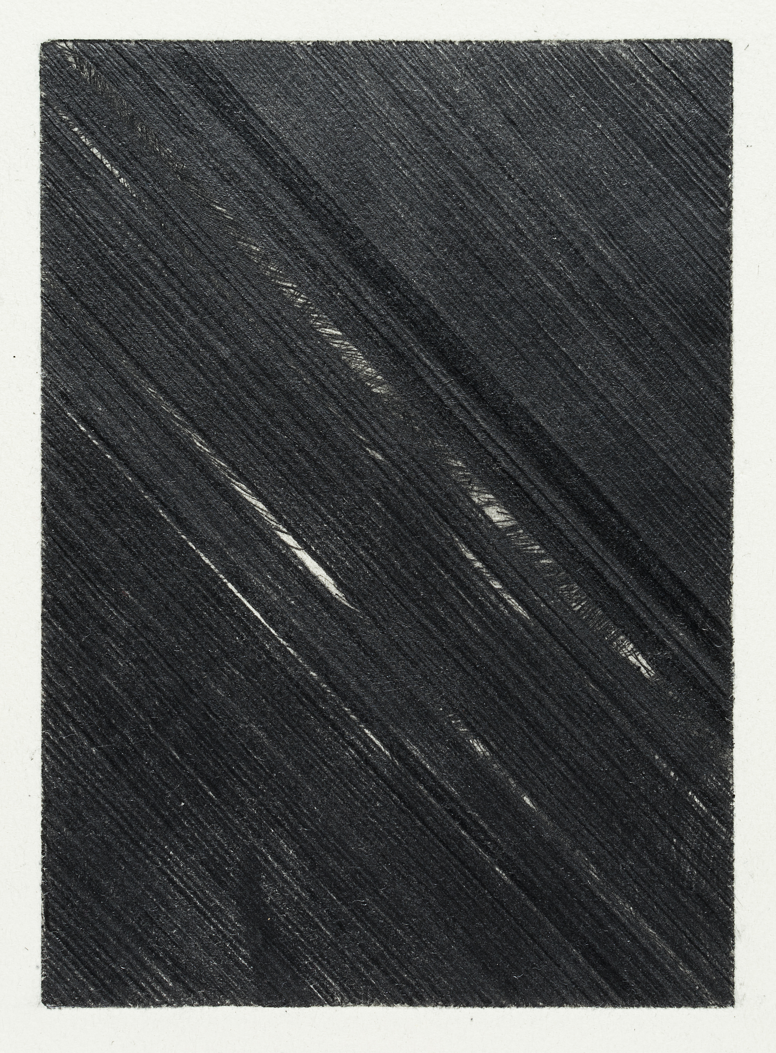 Christin Wilcken, Schein 2 (V), 2016, Graphit auf Radierung,15,2 x 10,8 cm, Foto: H.W. Fichter Kunsthandel, Frankfurt am Main, © Christin Wilcken / VG Bild-Kunst Bonn, 2024