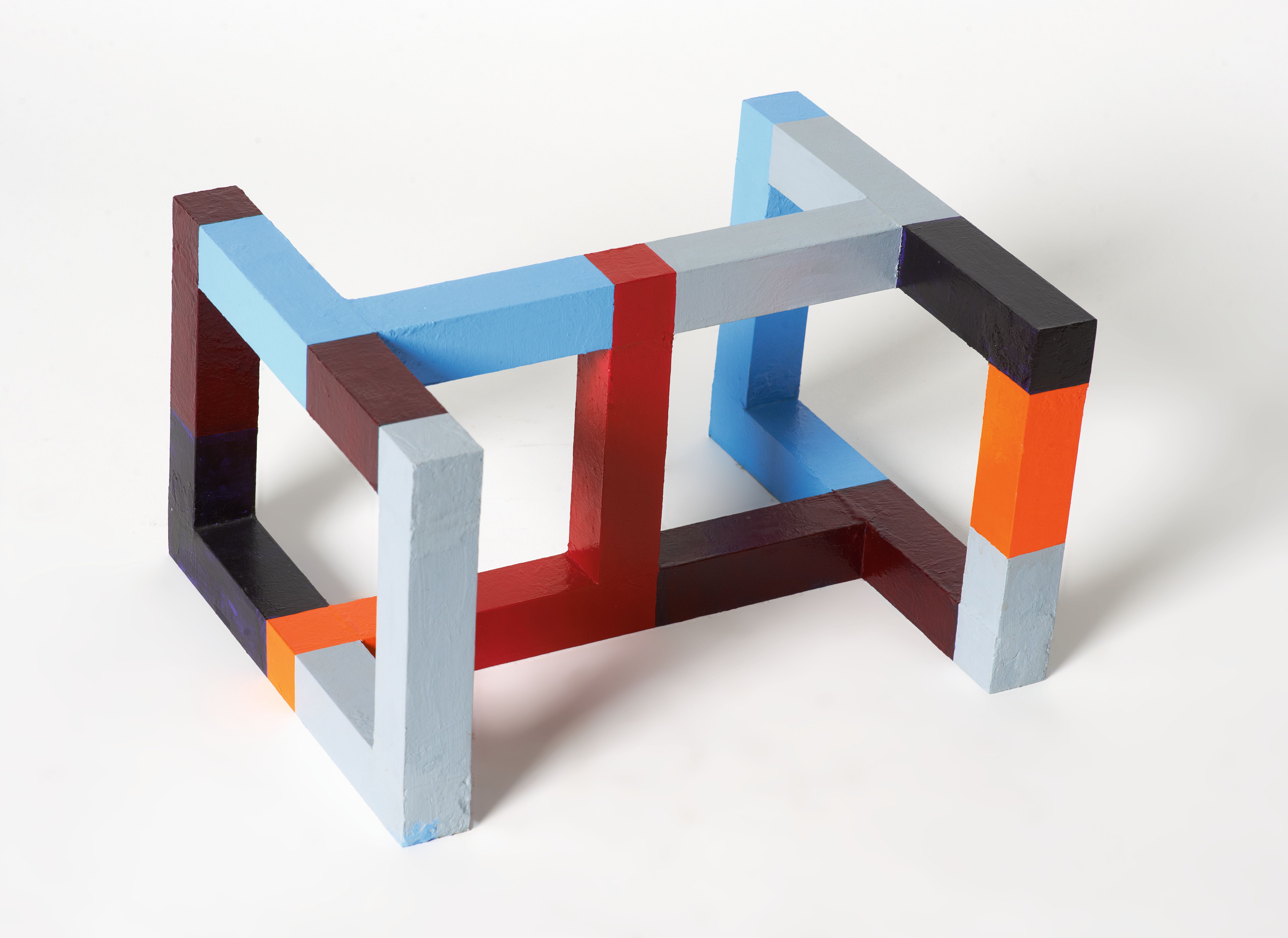 Miika Nyyssoenen: Architectonicwater Formplease, 1999, Acrylfarbe auf Holz, 15 x 26 x 21 cm, Skulpturensammlung Kunsthalle © Fotos Thomas Häntzschel, Frank Hormann/ Fotoagentur nordlicht Rostock