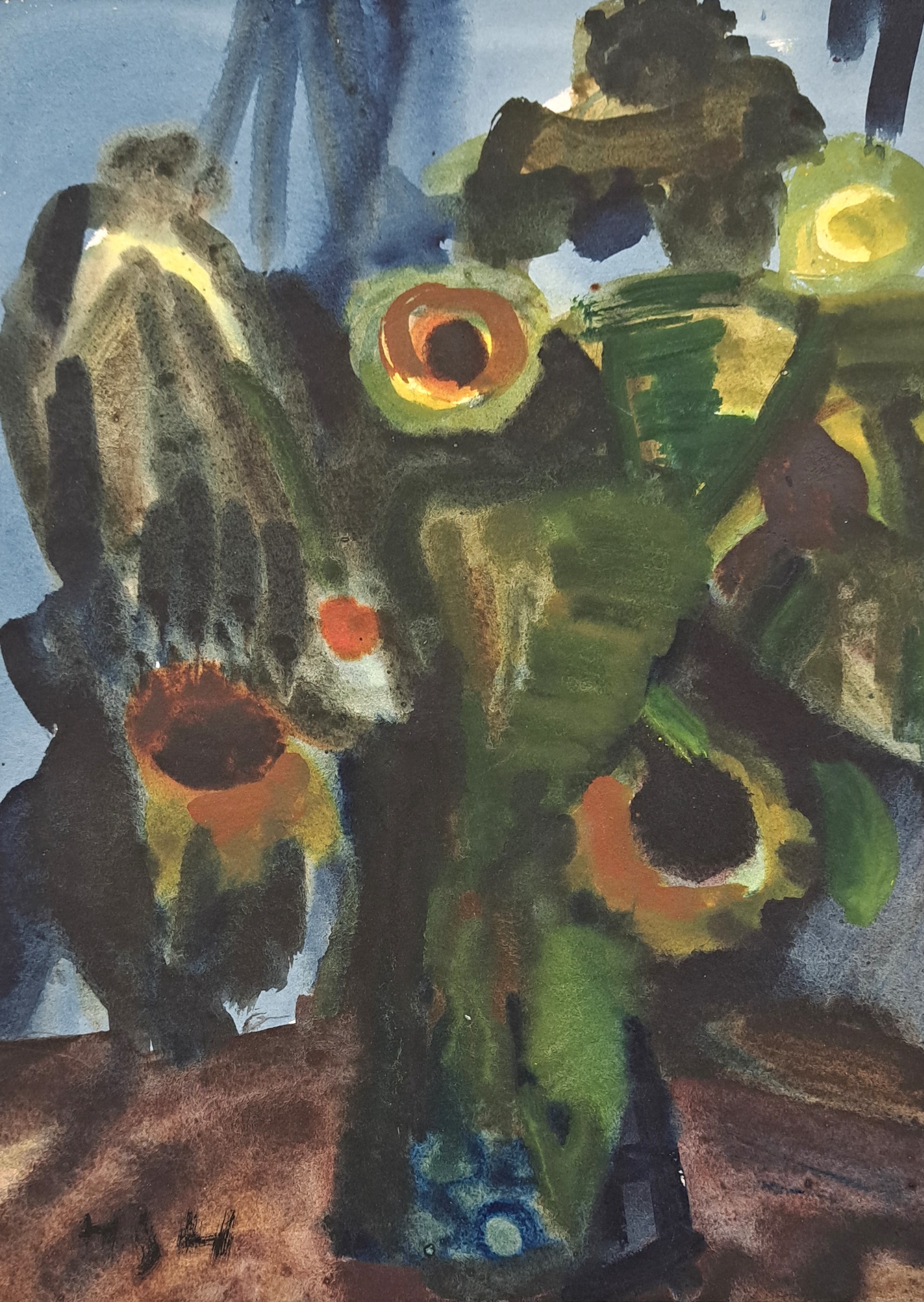 Hedwig Holtz-Sommer_Ohne Titel_Blumenstilleben_o.J._Aquarell_Privatbesitz_Nachlassgemeinschaft_der Künstlerin_Kunsthalle Rostock
